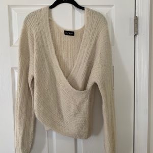 Fuzzy wrap sweater from Hazel Boutique
